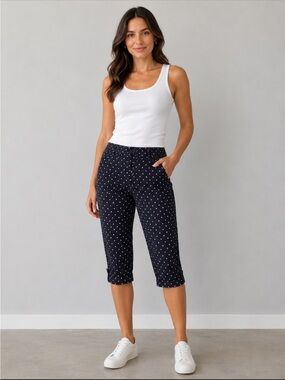 Charter Club navy and white capri pants